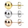 10set/lot Stainless Steel Round Ball Earrings Set Stud Post Spherical Ear Studs 2/3//5/6/7/8mm Earring Jewelry for Women Gifts