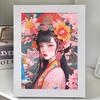 Guochao Style Peking Opera Cartoon Animation Diy Diamond Sticker To Relieve Boredom Hand Paste Light Luxury Living Room Bedroom Decoration Painting