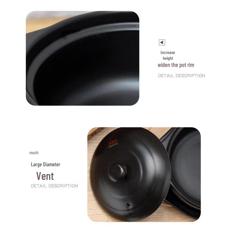 HANDUNYOU 1.4L Ceramic Stew Pot