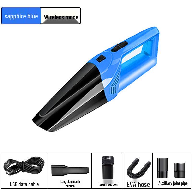 120W High Power Car Vacuum Cleaner, Wet & Dry, Strong Suction, HEPA Filter