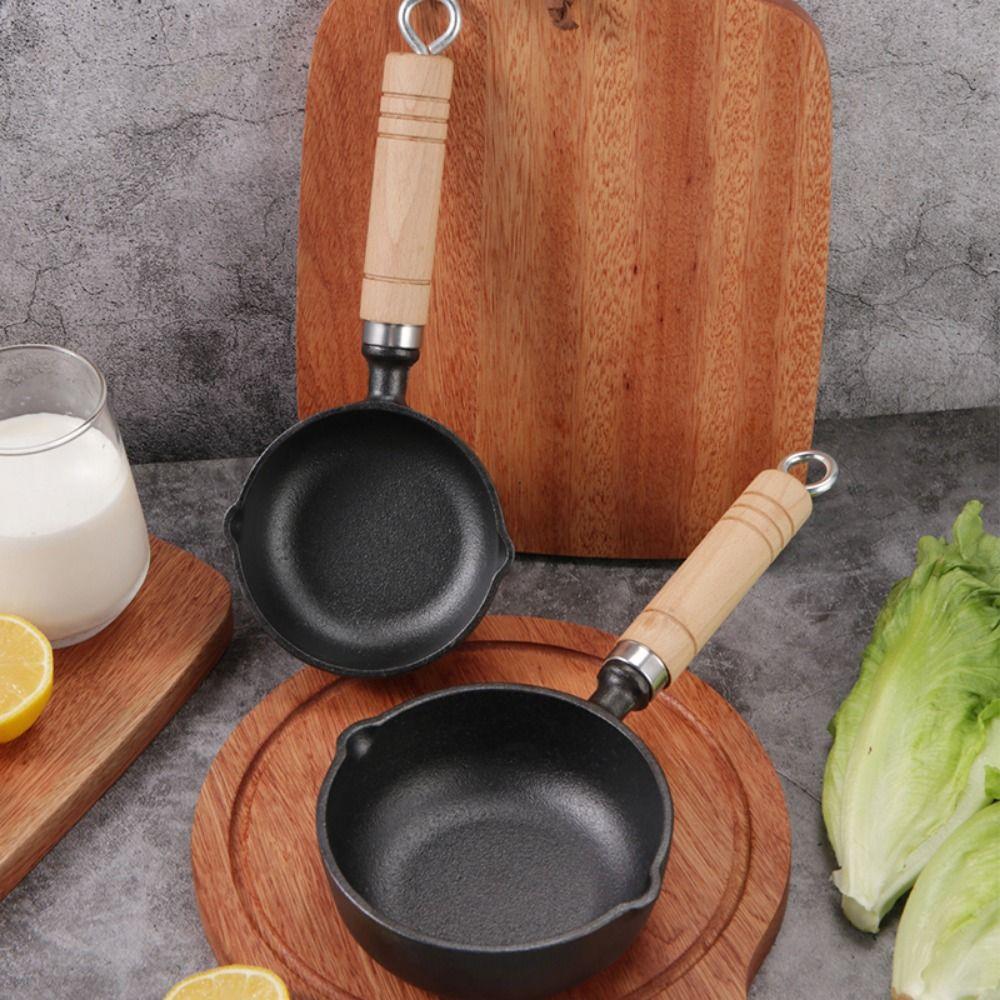 Thickened Non Stick Frying Pan Double Drip-Spouts Mini Cooking Pot Cooking Pot  Induction Cooker