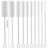 10PCS Long Straw Brush, Nylon Pipe Tube Cleaner 8-ihch 10 Different Diameters