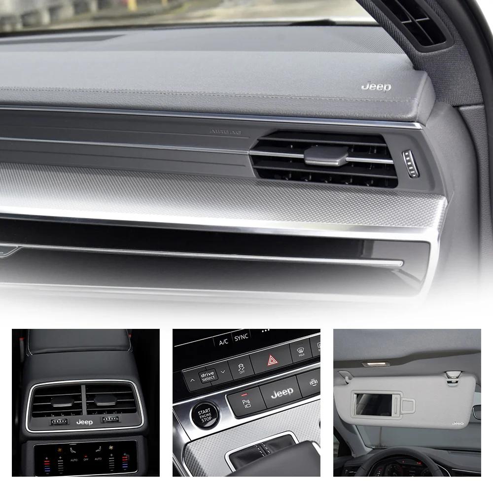 Voor Jeep 3D Aluminium Auto Interieur Stickers Embleem Decoratie Voor Jeep Grand Cherokee Wrangler Renegaed Compass Patriot Libert