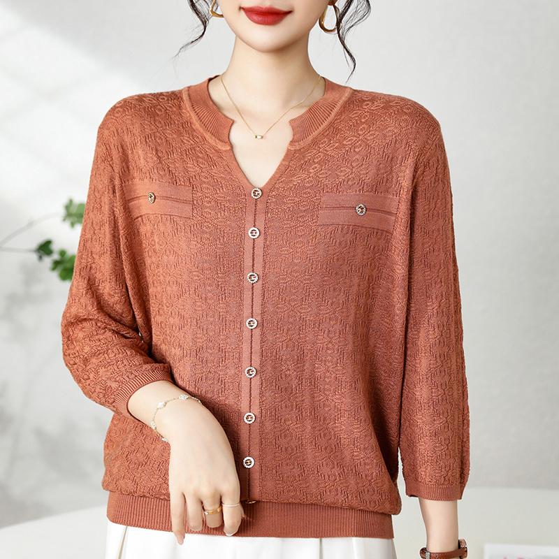 QingHe Cashmere Damski sweter z 30% kaszmiru - Miękki i ciepły pulower z mieszanki wełny