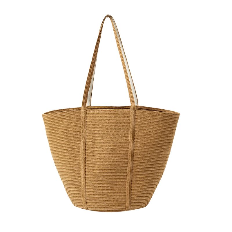 

Бумажная плетеная сумка-тоут Женская плетеная сумка через плечо Сумка большой вместимости Сумка на одно плечо Летняя Free size Materia