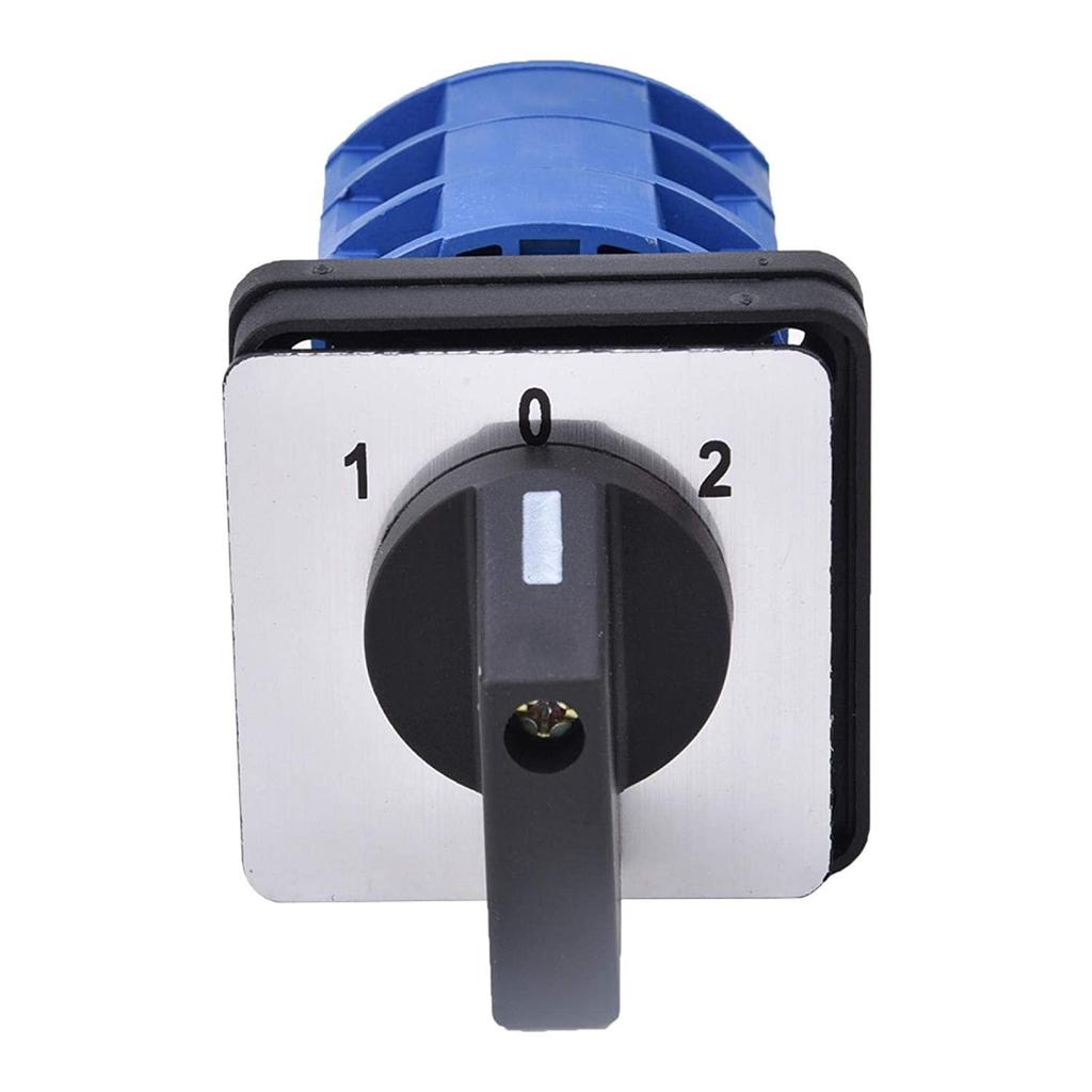 Rotary Changeover Switch 690V 25A 1-0-2 3Position Three Phase Switch Panel Tool