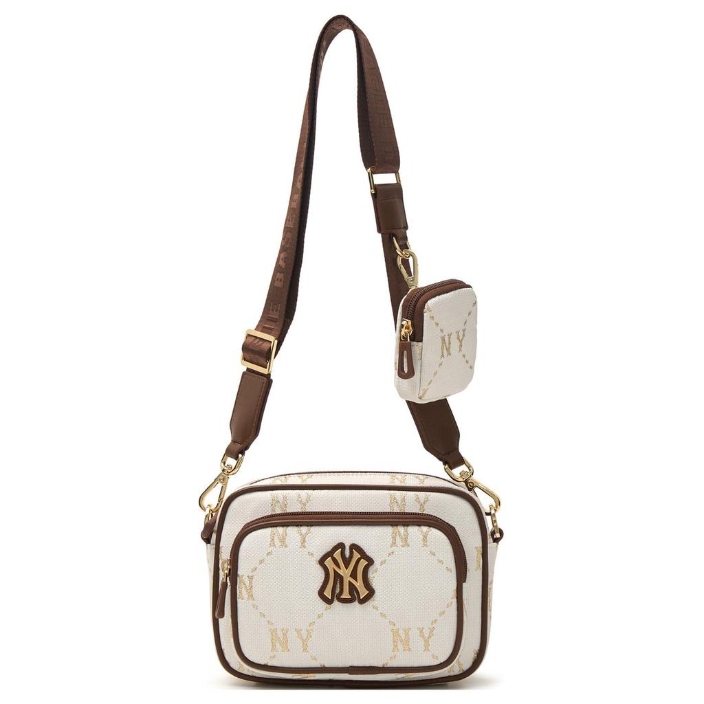 New MLB Polyester With Nylon Crossbody Bag Regular Unisex White 7ACRMDA4N-50BGM