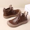 2026 Women's Ankle Boots Flats Fashion Dress Shoes Lace Up Casual Woman Sport Shoes Winter Cozy New Walking Mujer Chelsea Boots