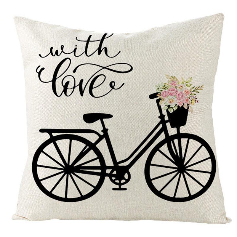 Spring Pillow Case Sofa Waist Pillow Case Garland Truck Light Luxury Home Office Pillow Pillow Case