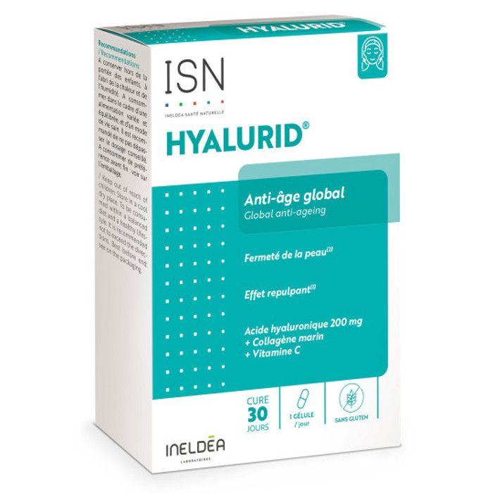 ISN - HYALURID - Anti-âge global - Acide Hyaluronique 200mg + Collagène marin + Vitamine C