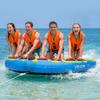 Towable Tube for Boating, 4 Riders Inflatable Boat Tubes and Towables, 308 Kg Capacity Water Sport Towable Tube for Boat To Pull - with Fins, Full
