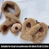 Lovely Plush Capybara Cartoon Scarf and Glove Set for Warmth Stylish Winter Wear Handwear and Neck Gaiter for Women Kids