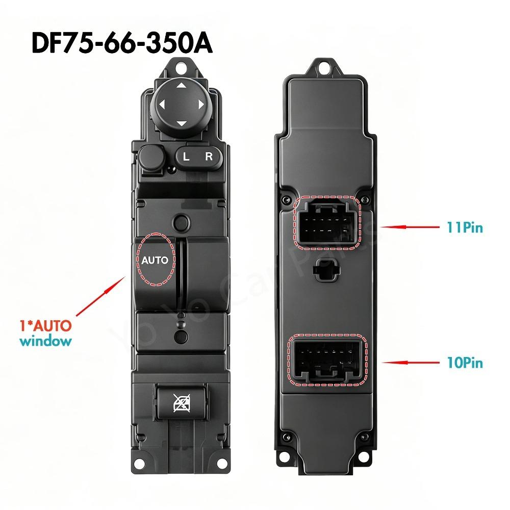 DF75-66-350A 03124270 For Mazda 2 6 2008-2012,Front Left Driver Side Electric Power Window Switch Glass Lifter Control Button