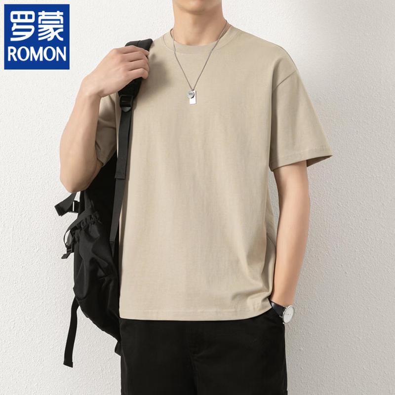 

Мужская летняя легкая хлопковая футболка ROMON с круглым вырезом L 170