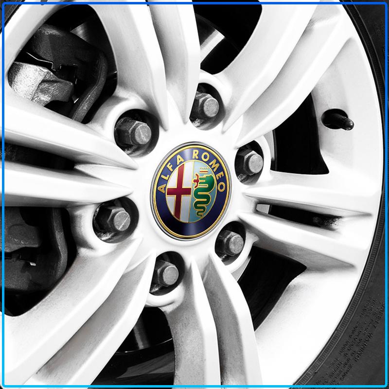 Für Alfa Romeo 147 159 156 Giulietta Giulia Mito Spider Alpha NKopfstütze 4 Stück 60MM Auto Radnabenkappe Auto Zubehör