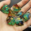 D&D DND Dice Set Dungeons and Dragons Gift RPG MTG D20 Polyhedron Resin Dice Handmade with Sharp Edges Role-Playing Board Game Digital Teaching