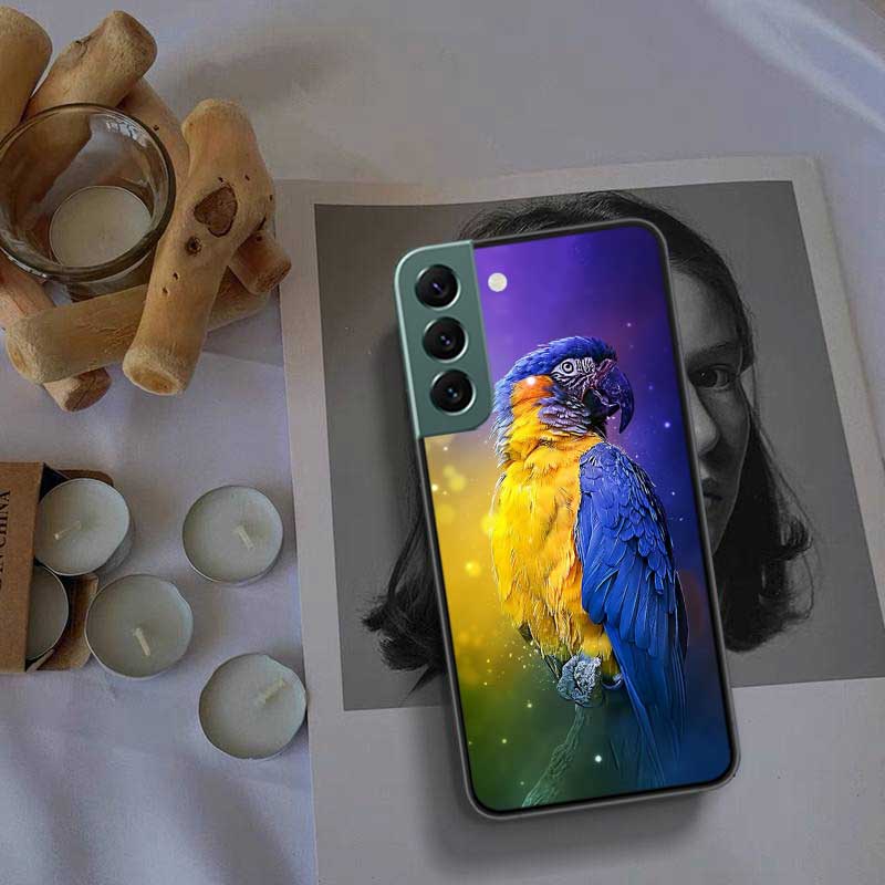 Parrot Bird Phone Case For Samsung A16 A26 A36 A56 Galaxy A02S A12 A52S A13 A23 A33 A53 A54 A34 A24 A14 A22 A32 A42 A72 Cover Ca