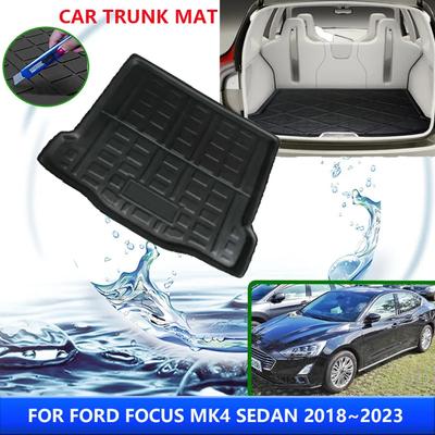 Πατάκι πορτμπαγκάζ αυτοκινήτου Ford Focus MK4 Sedan 2018~2024 2019 2020 2024 2024 Αξεσουάρ εσωτερικού χώρου αποθήκευσης αυτοκινήτου με αντοχή σε υψηλές θερμοκρασίες