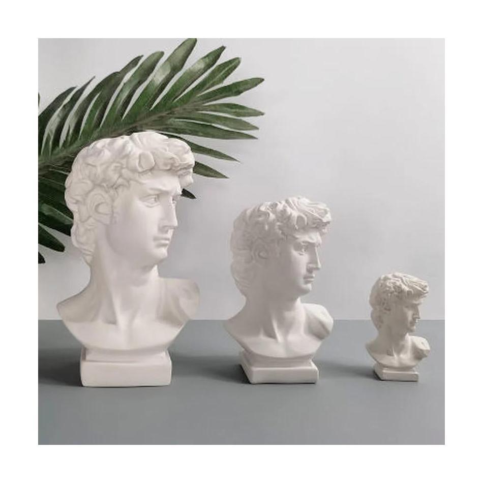 Makeup Brush Storage Pen Holder David Statue Resin Medici Vase Desktop Organizer Home Decor Ornaments Creative Art Flower Pot