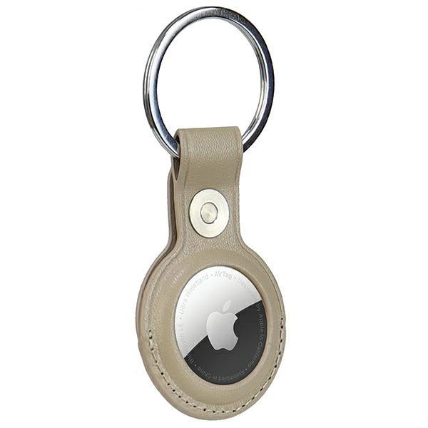 Audi Synthetic Leather Airtag Case - Beige