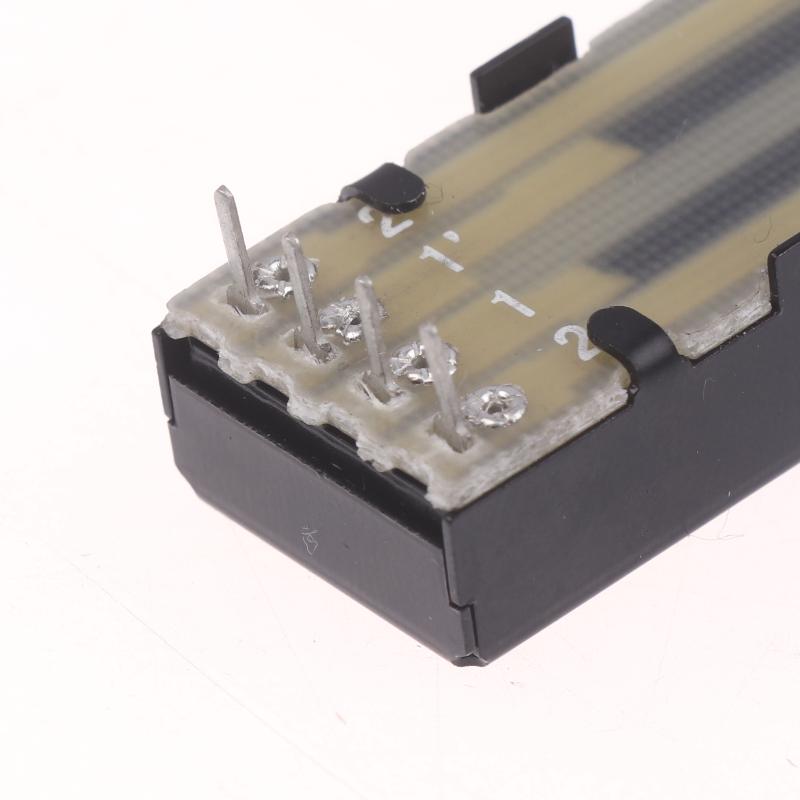 73mm Gerader Schiebepotentiometer B10Kx2 15mm Achse Zweikanal Hohe Präzision für Audio-Mischpult Verstärker DIY Audio-Ausrüstung