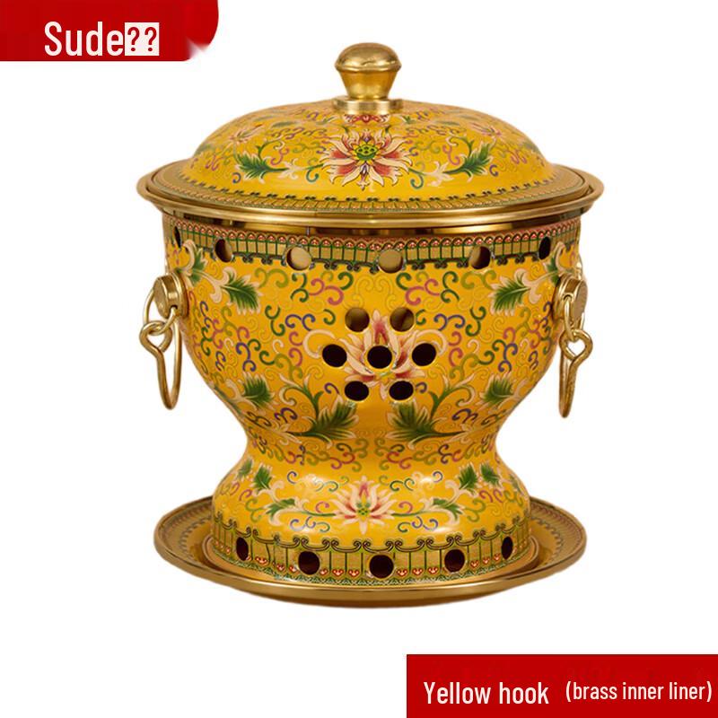 Индивидуальный медный хотпот с эмалью клуазоне из замши 19cm