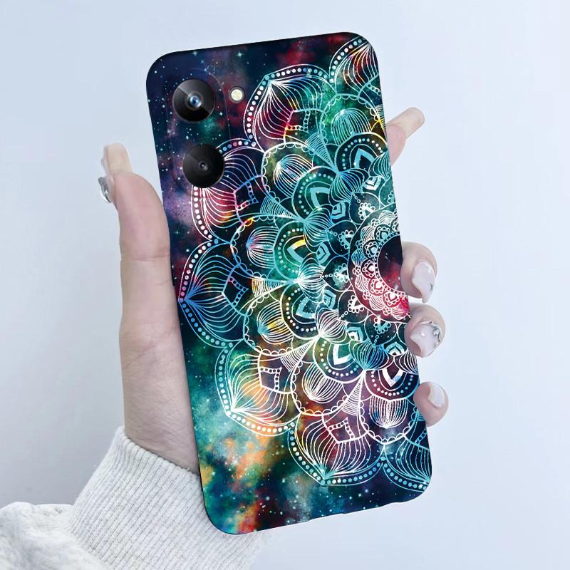 For Realme 10 Pro Phone Case RMX3661 Butterfly Flower Girl Design Soft Silicone TPU Back Housing for Realme 10Pro 5G 2022 Cover