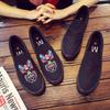 New Spring Driving Canvas Shoes Breathable Casual Graffiti Vulcanized Men Slip-On Shoes Mens Designer Sneakers Fashion