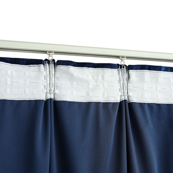 VidaXL Rideau occultant avec crochets Velours Bleu foncé 290x245 cm