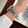 Star Rivet Denim Canvas Leather Bracelet For Apple Watch Band Series 11/10/9/8/7/6/Ultra iWatch Strap 49/46/45/44/42/41/40/38mm