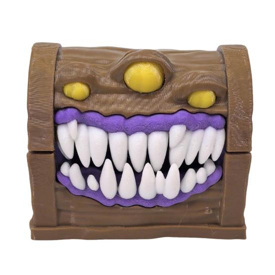 Horror Mimic Dice Storage Box Heavy Duty Plastic Mini Jewelry Box Miniature Necklace Earrings Organizer Chest Ornaments