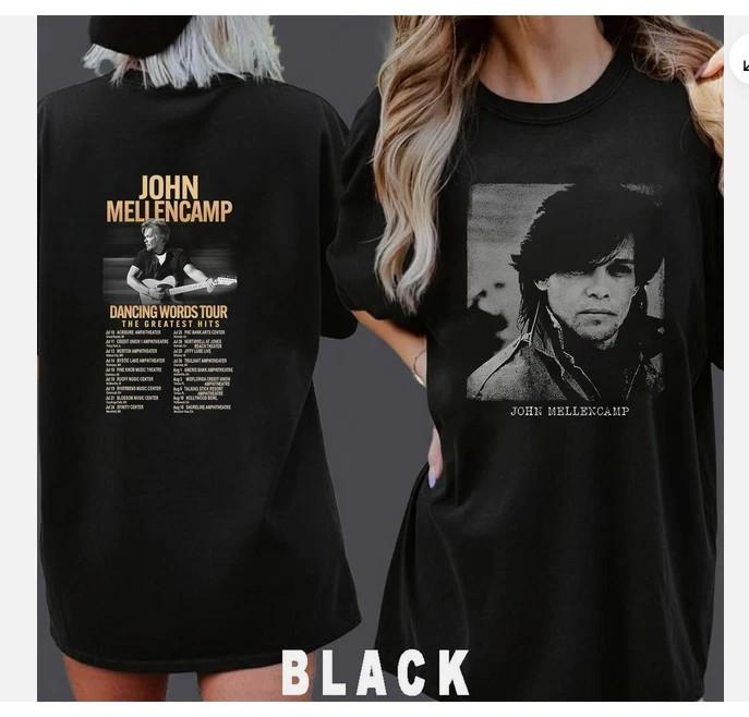 

John Mellencamp Dancing Words Tour 2026 Inspired TShirt Unisex T-Shirt XL
