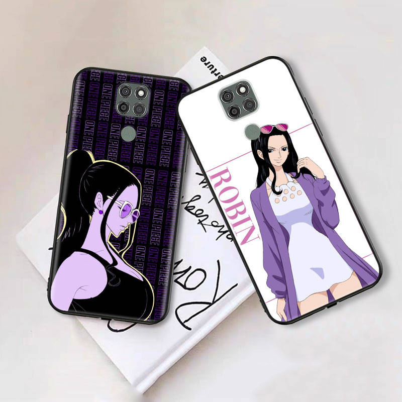 Black Case for Xiaomi Poco X6 X4 M5 M6 F5 F6 C65 C55 C50 C51 C40 Pro Redmi 14C A3X 13C 12C 11T 10A 9C Note 7 6 8A Plus W-73 One Piece Robin