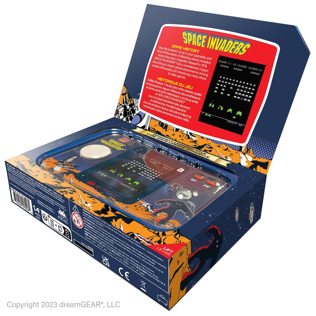My Arcade Space Invaders Pocket Retro Portable Video Color Classic Birthday Gift Player Game, 2.75-inch Display, Arcade,