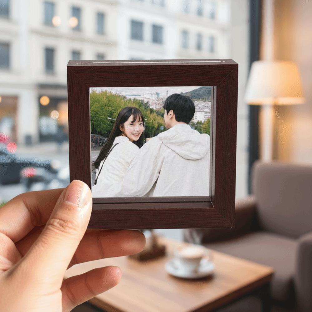 5PCS Modern 4 Inches Magnetic Photo Frame Decorative Multi-purpose Fridge Magnet Square DIY Mini Picture Frames Office Decor