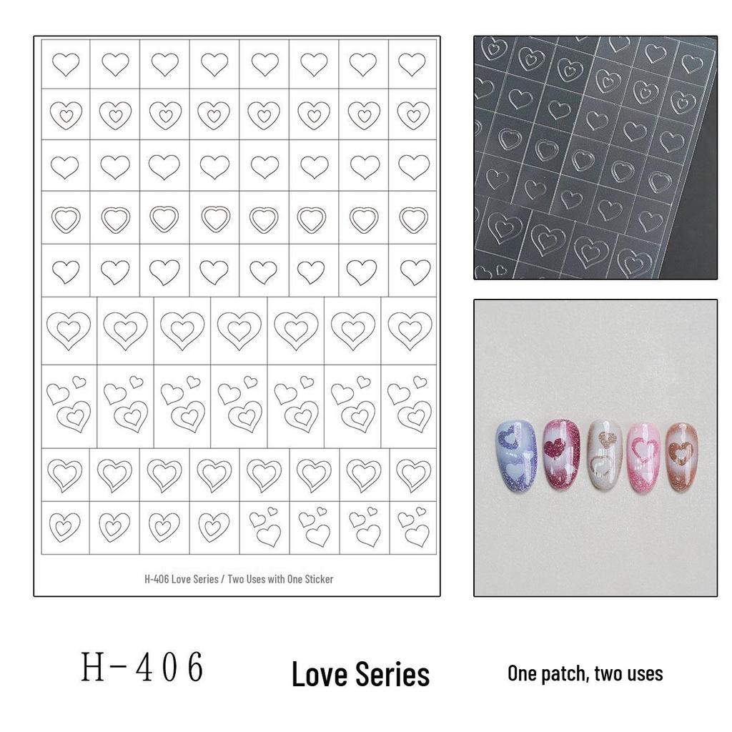 Butterfly & Stars Nail Art Stickers with Gradient & Chrome Effects