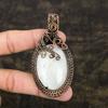 Natural Rainbow Moonstone Gemstone Copper Wire Wrap Gift Pendant 3.07 V5Q53
