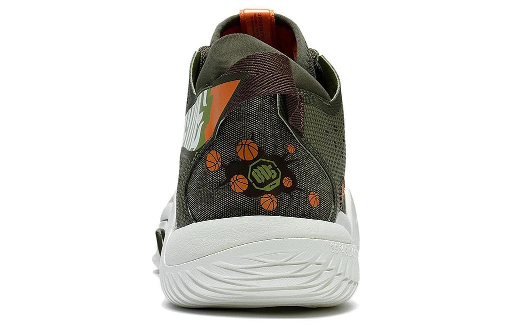 Li Ning Badfive 2 Low Cushioning Slip Resistant Abrasion Resistant Low top Basketball Shoes Men's Green ABFS003-12
