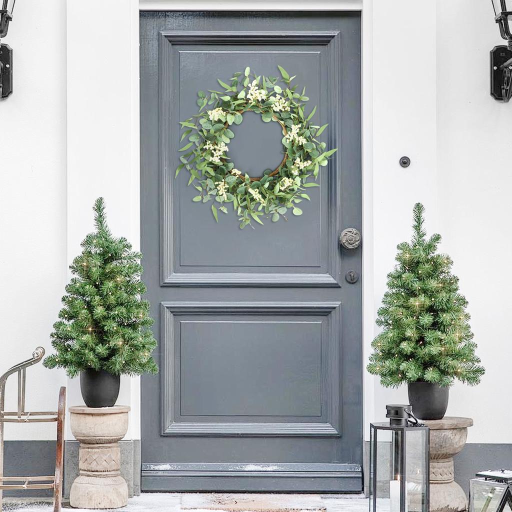 20 Inch Artificial Garland, Large Spring Wreath, Front Door Wreath, Holiday Celebration, Window Wall Party Decoration,Artificial Leaf Garland