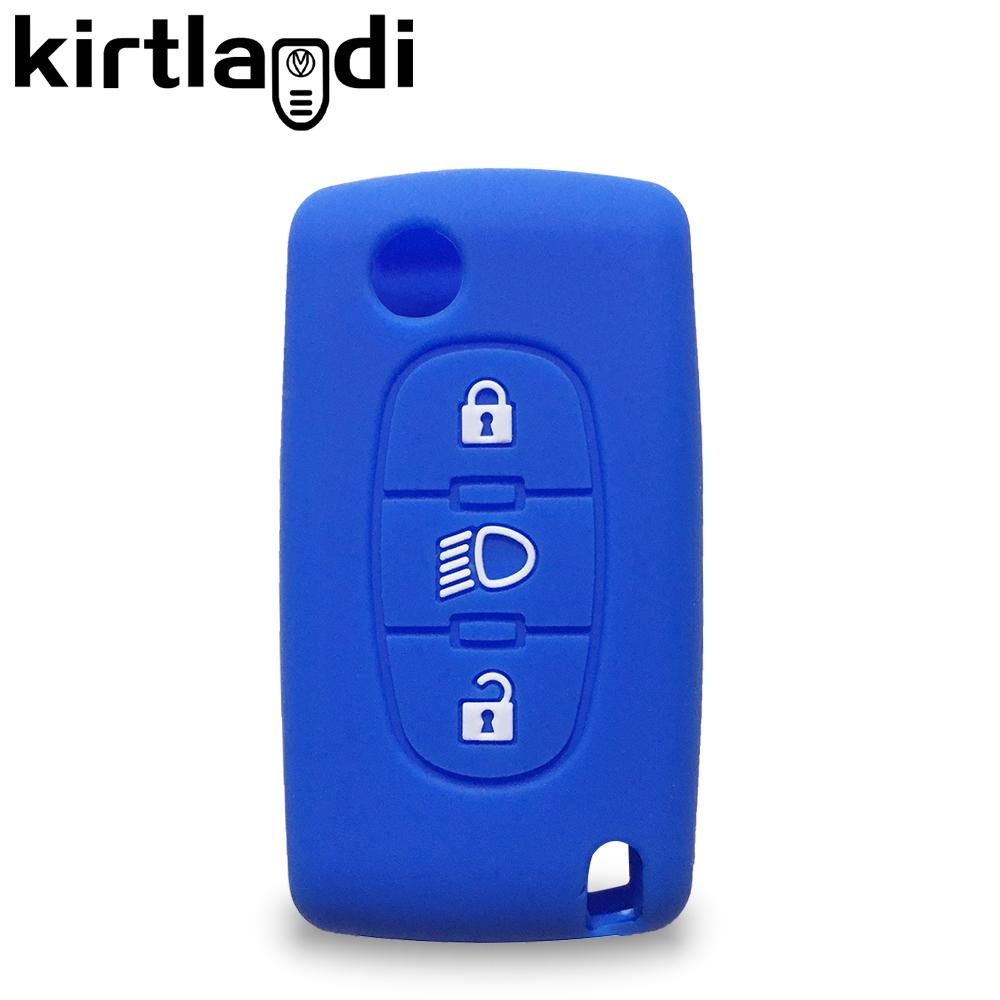 For Citroen C4 Flip Remote Car Key Case for For Citroen C4 Cactus Grand Picasso C5 C8 3 BUTTONS Car Accessories Keychain