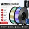 FDM Printer Consumables Three-Color Gradient Silk PLA Filament, 1.75mm 1Kg Spool, Shiny Multicolor Low Warpage Filament 3D for DIY Printing Figurines