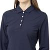 FootJoy Women's Long Sleeve Golf Shirt with Side Mesh Sun Protection, Navy, Size M (FJW-S25-S09, 34811-M)