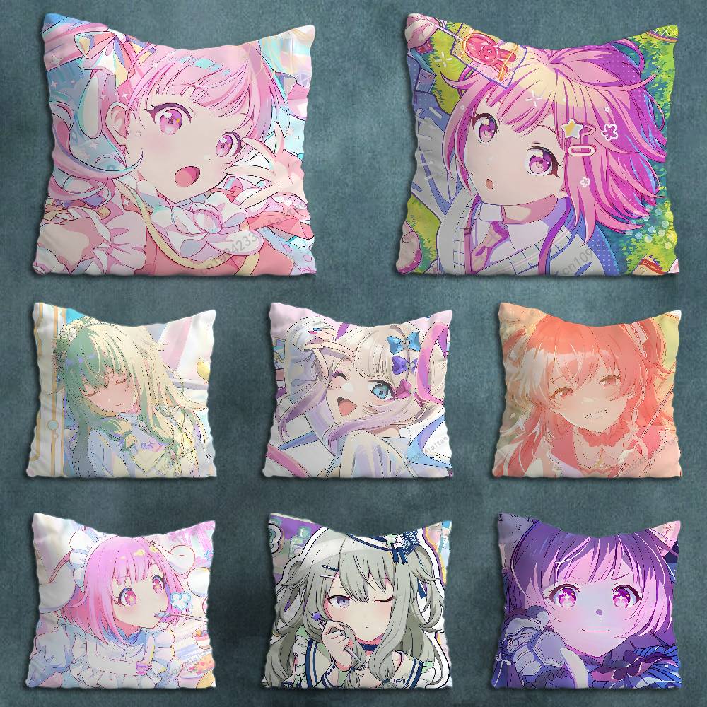 Anime Project Game SSEKAI Various Sizes Square Pillow Case For Car Home Bedchamber Decor Birthday Gift