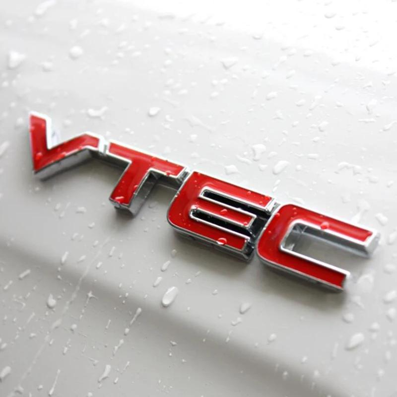 3D VTEC Metal Car Styling Refit Emblem Fender Tail Body Badge Zinc Alloy Sticker for Honda Civic Accord Odyssey Spirior CRV