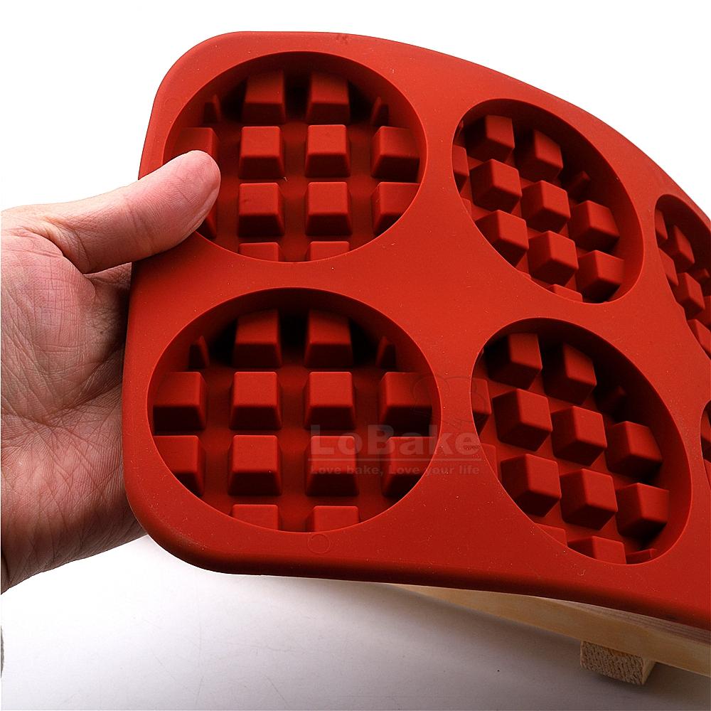 6 18 20 Cavities Round Square Waffle Shape Silicone Cake Mold Ice Moldes Chocolate Fondant Molds DIY Bakery Supplies