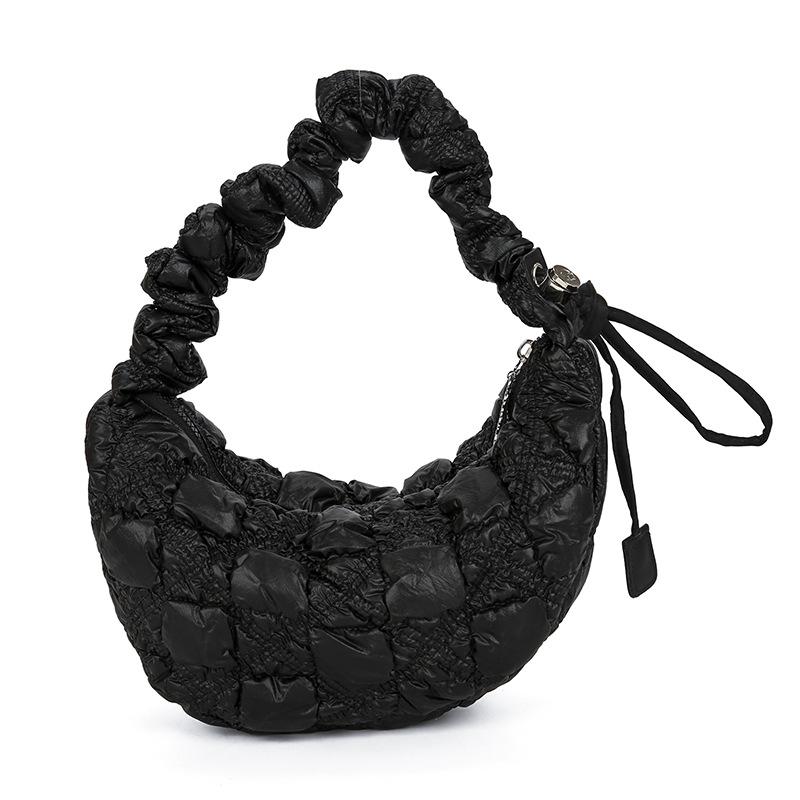 

Женская сумка премиум-класса, глянцевая сумка через плечо, повседневная сумка-мессенджер, пузырчатая сумка, нишевая плиссированная сумка-облако