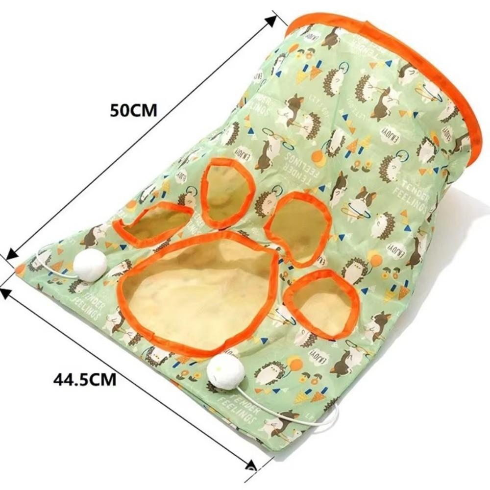 Rolling Ground Cat Teaser Tunnel Interactive Cat Tunnel Toy  Cat Playing Interactive Games