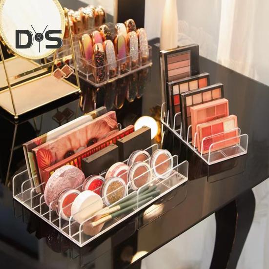 2 Adet Makyaj Göz Farı Paleti Düzenleyicileri 7 Bölmeli Şeffaf Kozmetik Ekran Depolama Tutucuları