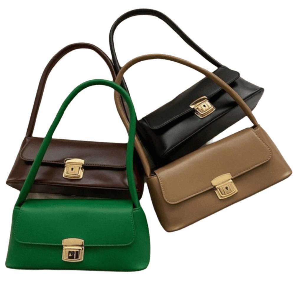Handbag French Stick Bag Large Capacity PU Leather Shoulder Bag Simple Underarm Bag  Girls