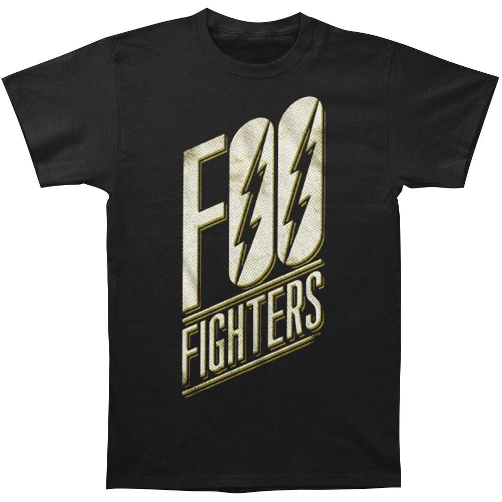 Men s Foo Fighters Slanted Logo Black Slim Fit T-shirt Medium Black S
